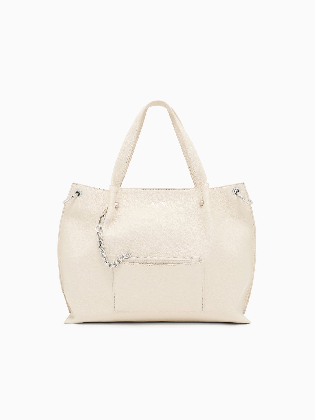 Armani Exchange Borsa Shoppers in Tessuto Tecnico Beige