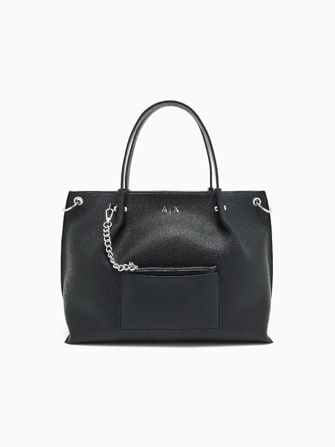 Armani Exchange Borsa Shoppers in Tessuto Tecnico Nero