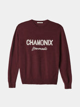 Hinnominate Maglia Paricollo Misto Cashmere Con Intarsio  Bordeaux