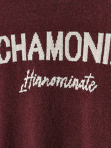 Hinnominate Maglia Paricollo Misto Cashmere Con Intarsio  Bordeaux