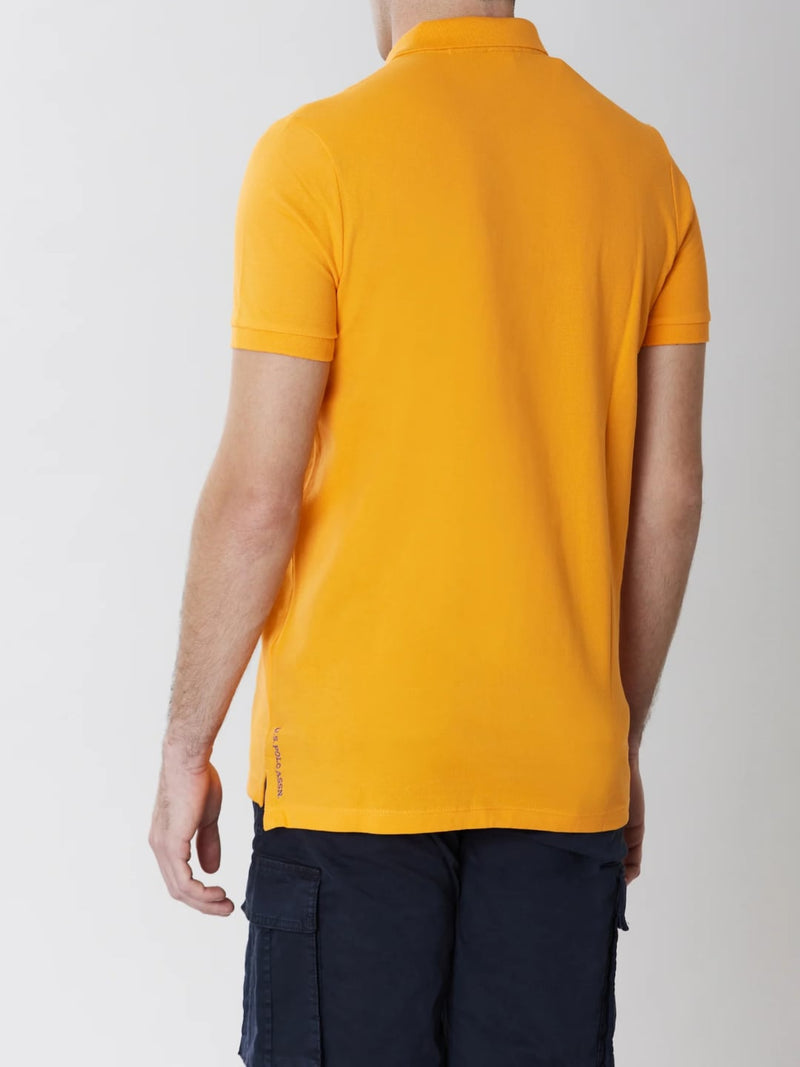 Polo manica corta KING in cotone nido d'ape Arancione