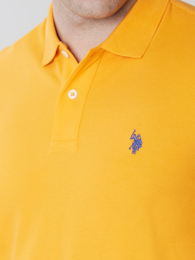 Polo manica corta KING in cotone nido d'ape Arancione