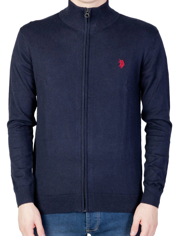 Us Polo Assn Maglia FullZip Cotone e Cachemere Blu