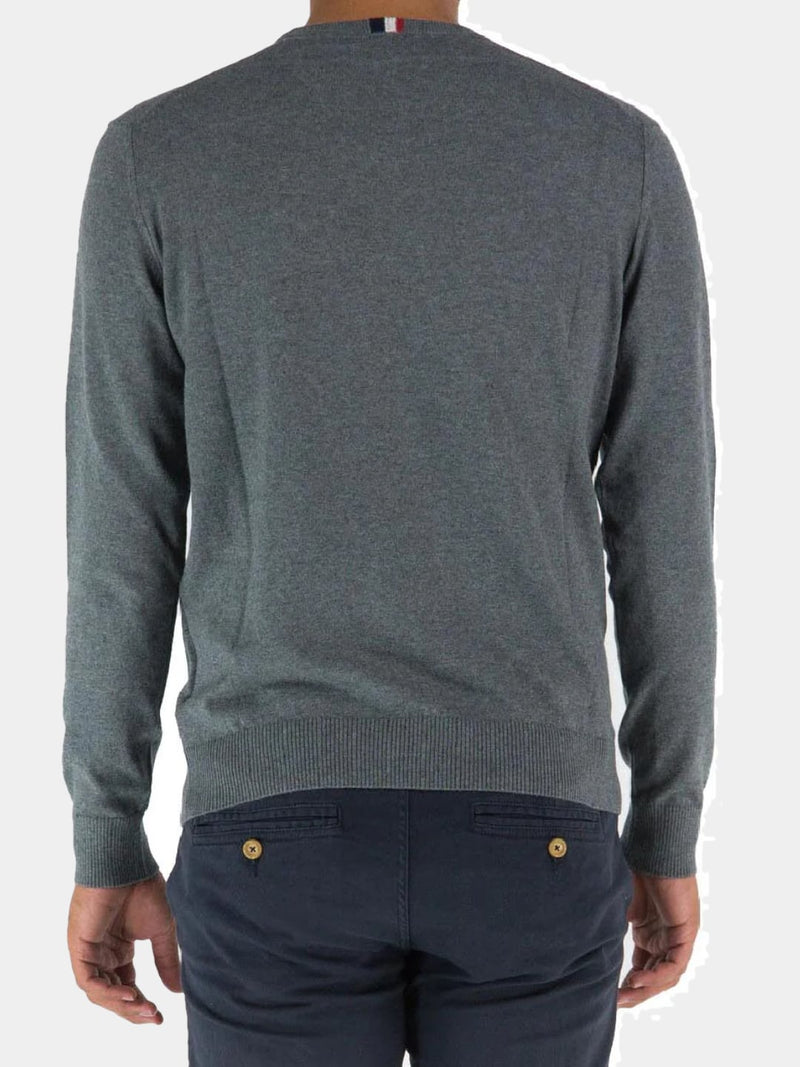 Us Polo Assn Maglia Girocollo Cotone e Cachemere Grigio