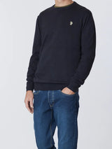 Us Polo Assn Maglia Girocollo Cotone e Cachemere Nero