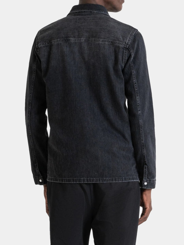 Antony Morato Camicia Regular Fit In Denim Nero